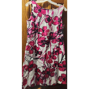 Peter Nygard women's dress size 10 floral pink black white